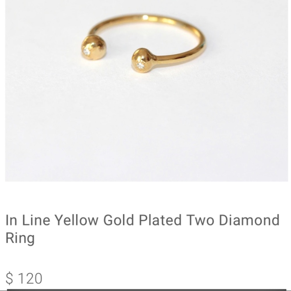 NWT $80 OFF STORE PRICE LaSOULA TWO BEZEL SET DIAMOND RING
